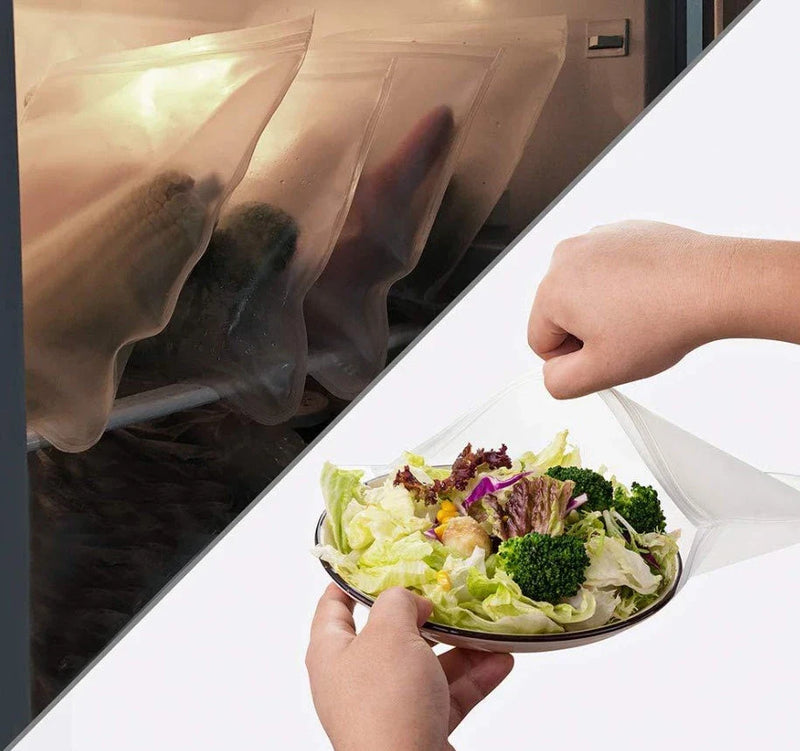 Versatile Food Storage Bags with FDA-Approved Silica Gel