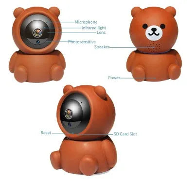 Bear 1080P WiFi IP security camera with auto tracking and infrared night vision