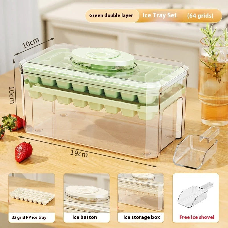 PP material ice cube tray with quick release design for easy demolding