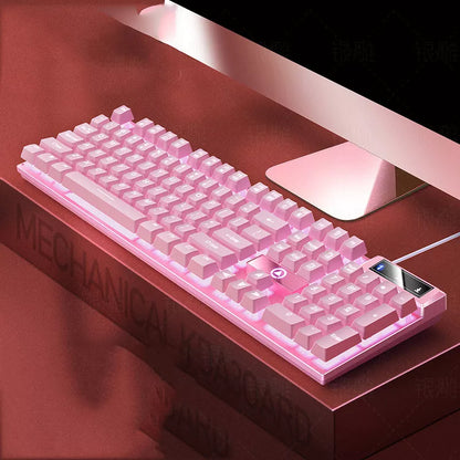 Wired computer keyboard in multiple colors for gaming and office use