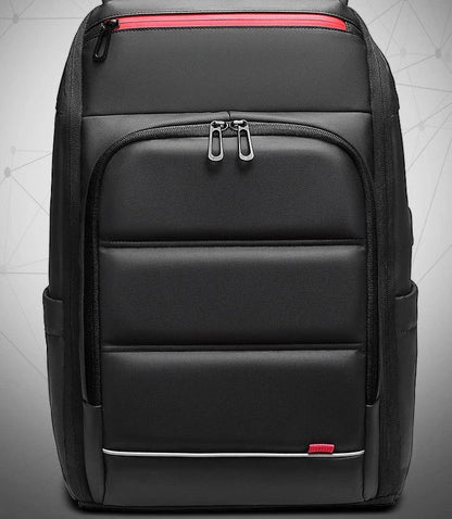 A sleek and versatile waterproof backpack with a USB charging port, perfect for the modern professional on the go.