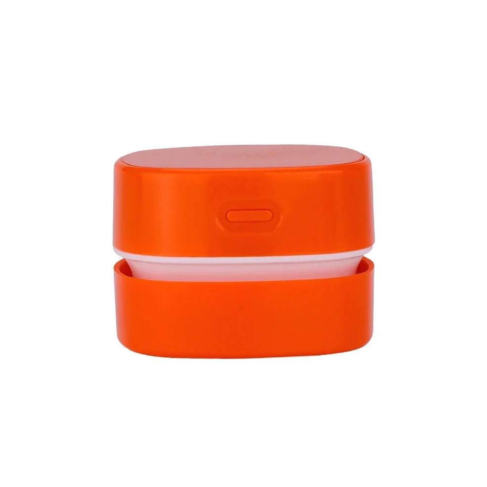 Desktop vacuum cleaner with two-in-one brush nozzle for keyboard and surface cleaning