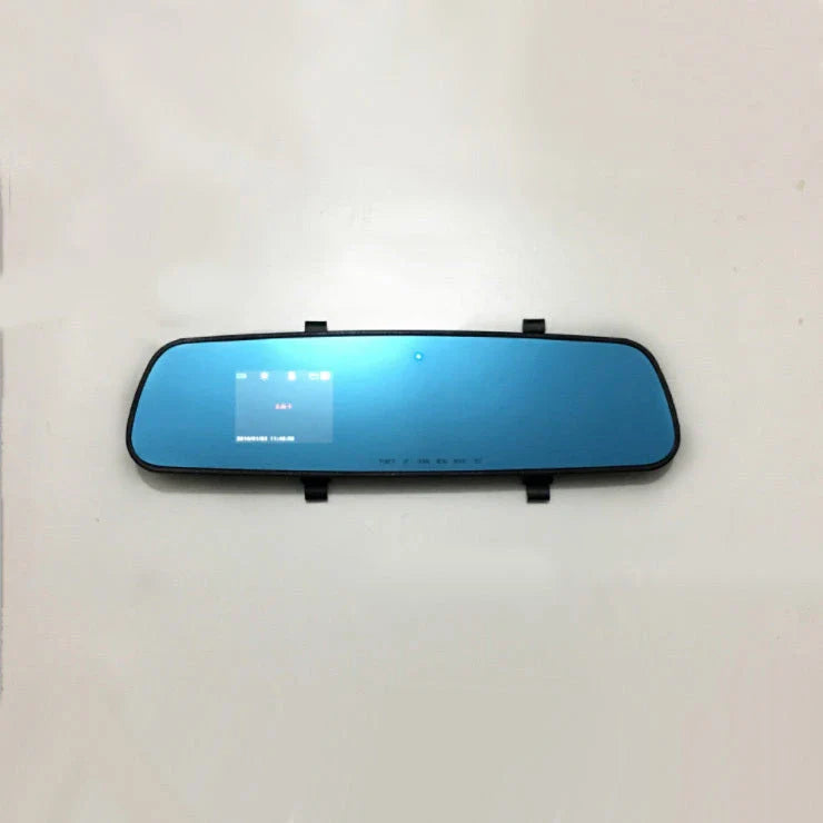 HD 1080P rearview mirror driving recorder with motion detection, rear-view mirror design, and wide-angle lens for enhanced road safety and clear video recording