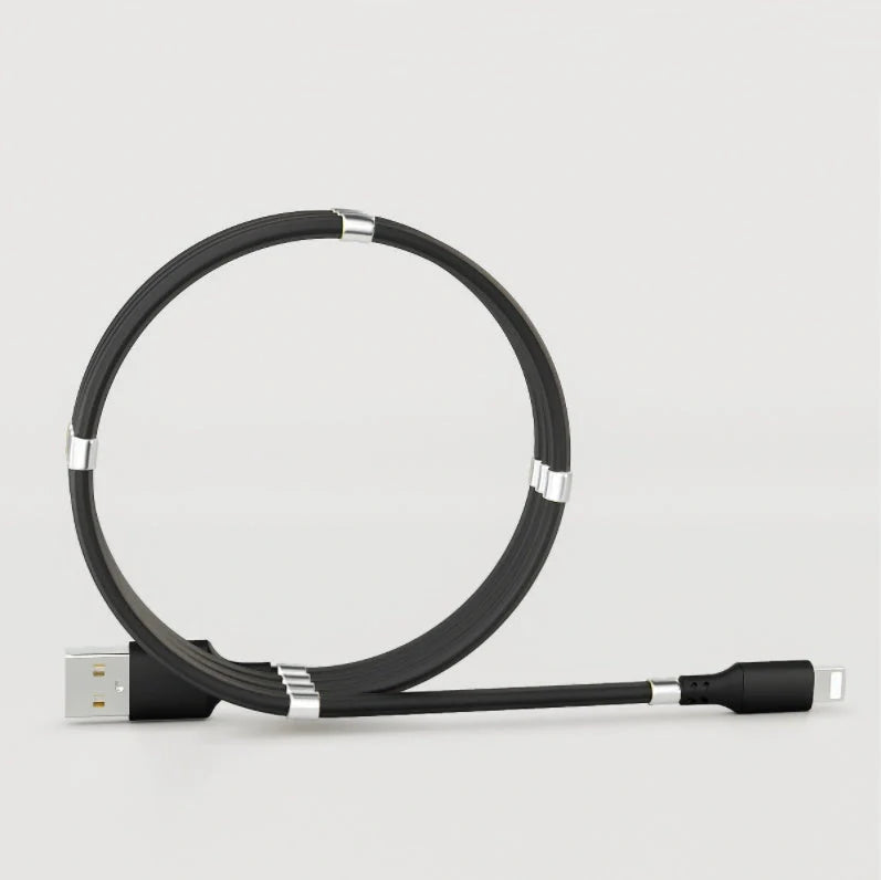 Magnetic absorption nano data line in black and white, compatible with Apple and Android devices