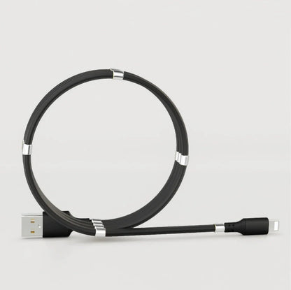 Magnetic absorption nano data line in black and white, compatible with Apple and Android devices