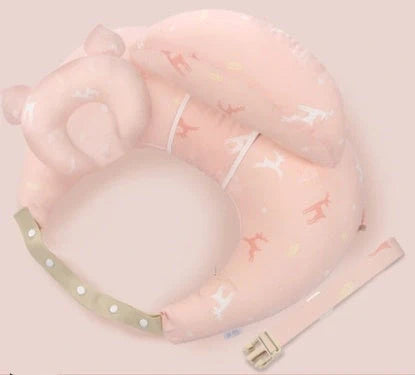 Multifunctional nursing pillow with adjustable cushion and washable cover in various colors