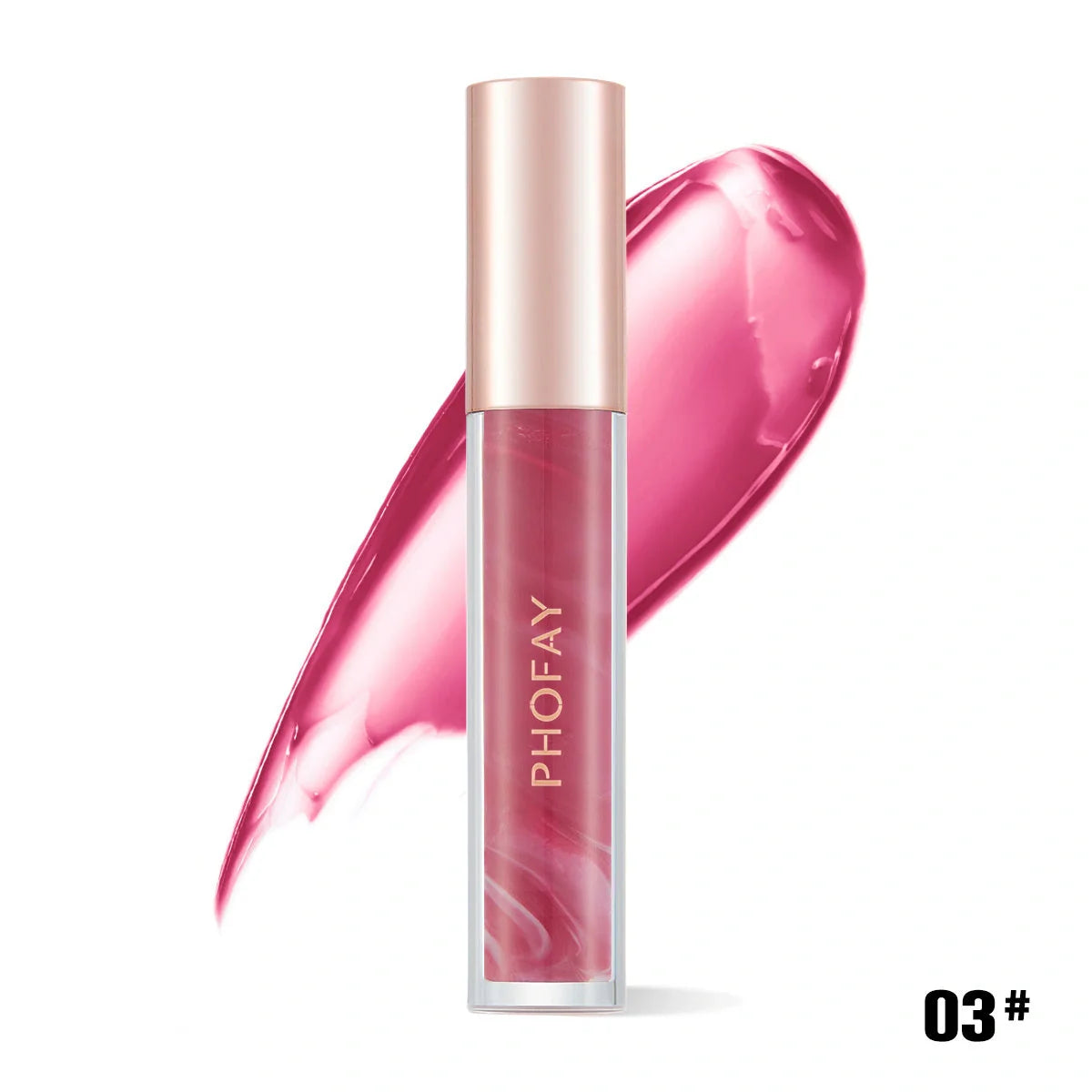 PHOFAY Hydrating Rose Lip Gloss for soft, smooth, and colorful lips