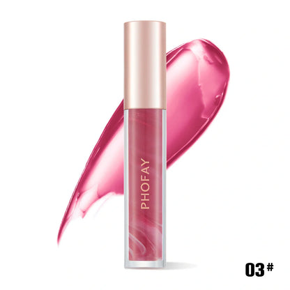 PHOFAY Hydrating Rose Lip Gloss for soft, smooth, and colorful lips