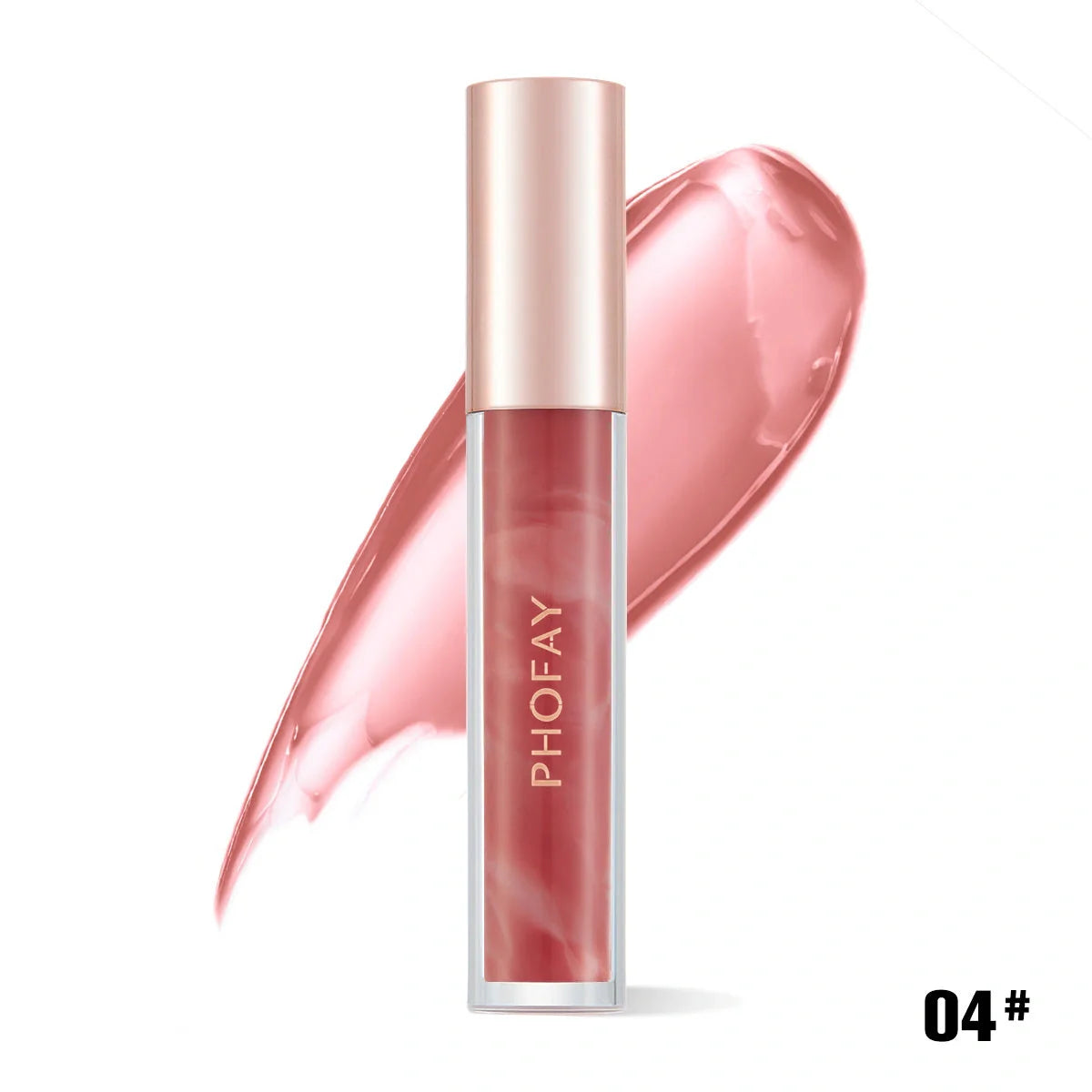 PHOFAY Hydrating Rose Lip Gloss for soft, smooth, and colorful lips