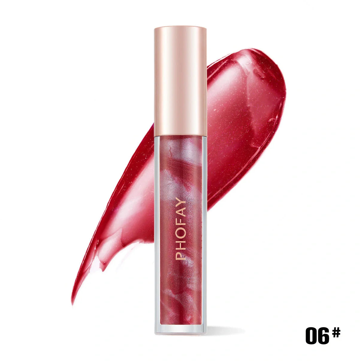 PHOFAY Hydrating Rose Lip Gloss for soft, smooth, and colorful lips