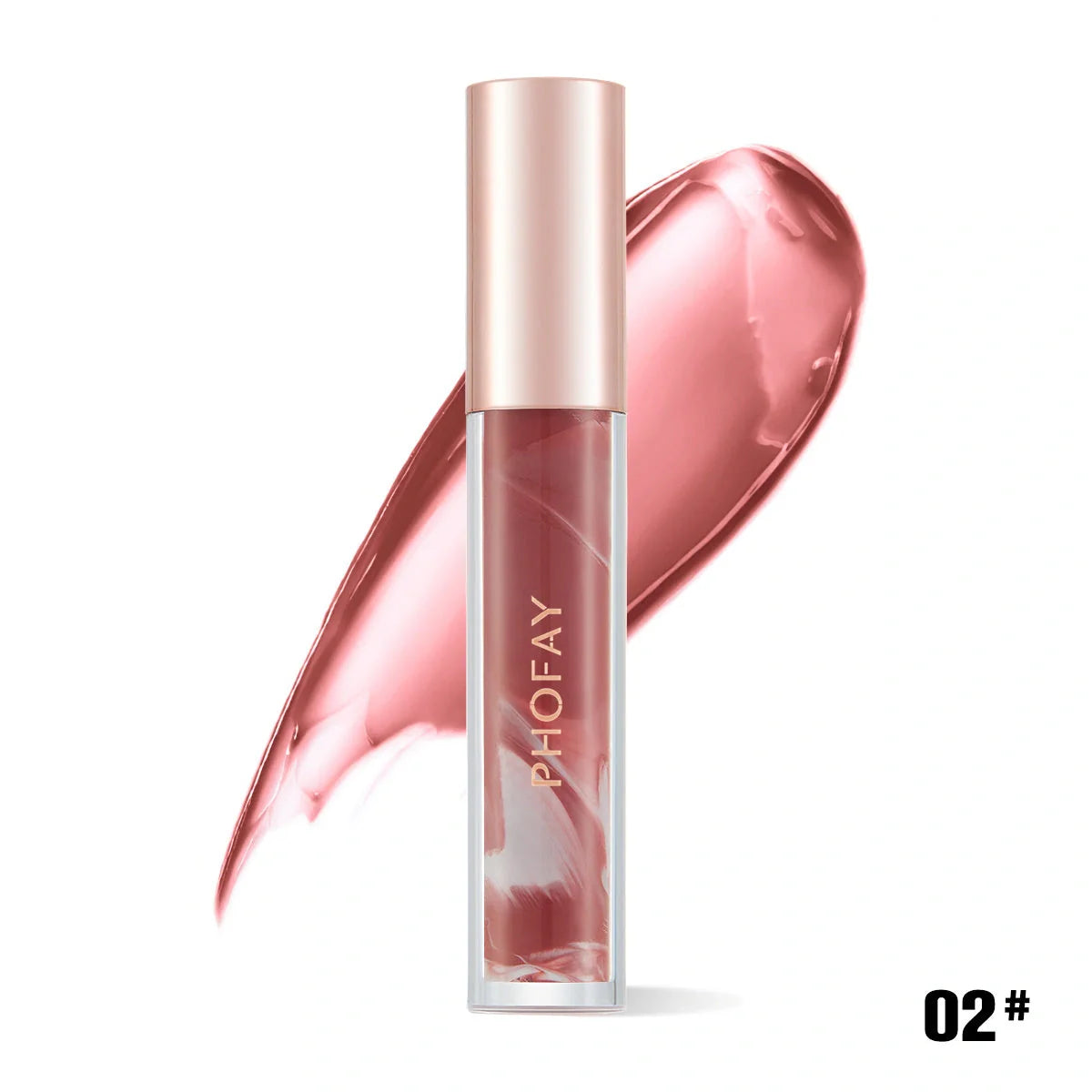 PHOFAY Hydrating Rose Lip Gloss for soft, smooth, and colorful lips