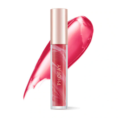 PHOFAY Hydrating Rose Lip Gloss for soft, smooth, and colorful lips
