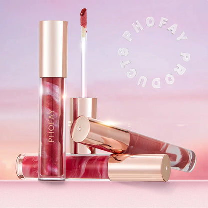PHOFAY Hydrating Rose Lip Gloss for soft, smooth, and colorful lips
