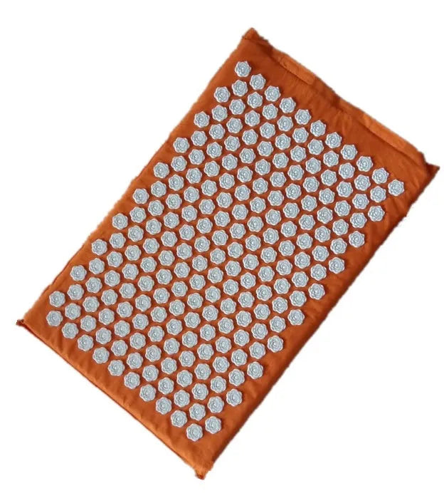 Lotus-shaped acupressure mat and pillow set in blue colour for massage therapy