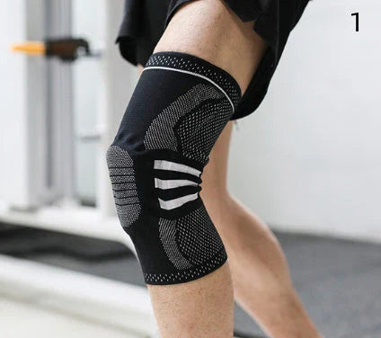 Premium knee brace sleeve made with breathable nylon fabric for sports, running, and fitness activities