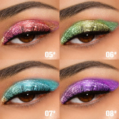 PHOFAY Chameleon Multichrome Eyeshadow Bundle showcasing eight vibrant, color-shifting shades