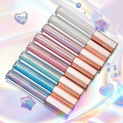 PHOFAY Chameleon Multichrome Eyeshadow Bundle showcasing eight vibrant, color-shifting shades