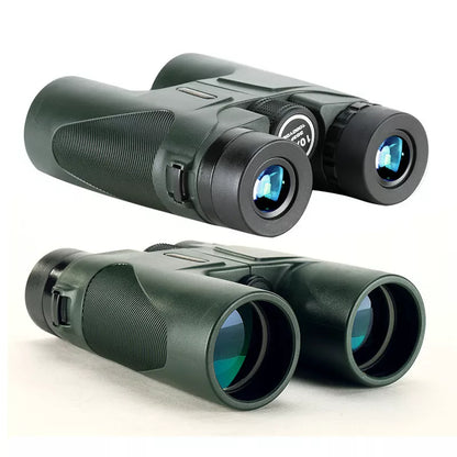 10X42 HD High Power Binoculars with mobile camera compatibility in Army Green and Black