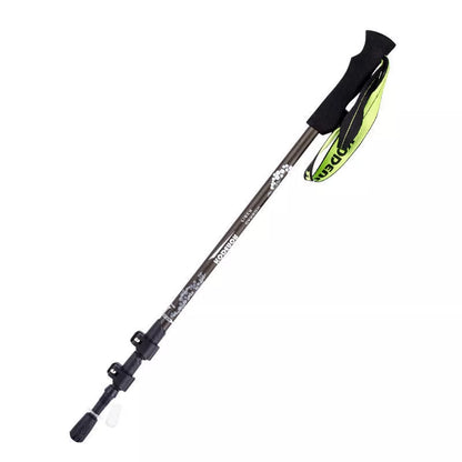 Carbon fiber telescopic trekking pole with outer lock, adjustable length for hiking