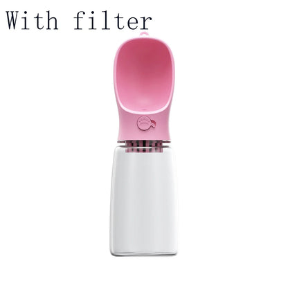 Durable and portable pet water bottle with eco-friendly materials and easy-to-use design for outdoor adventures with your furry friend