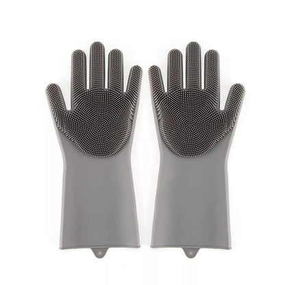 Silicone dishwashing gloves in multiple colors, high temperature resistant up to 320°F