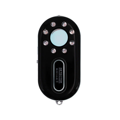 Portable anti-theft security alarm with infrared detection, loud alarm, and LED flashlight for safe travel
