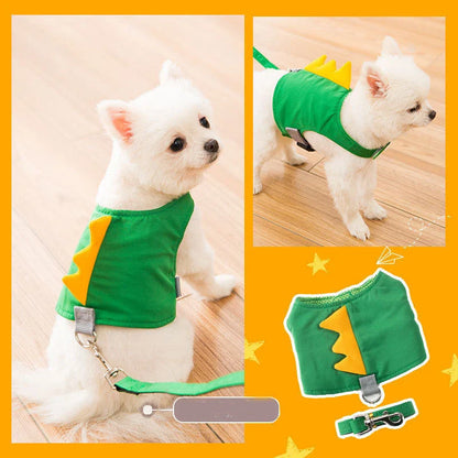 Durable and breathable small dog harness and leash set in various colors and sizes