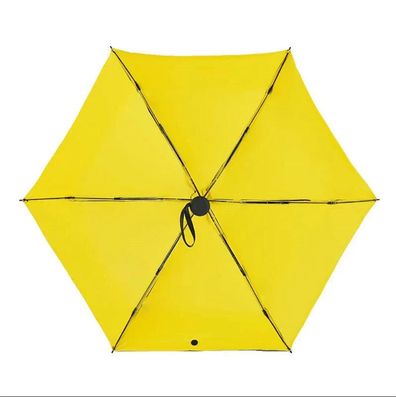 Compact and portable mini umbrella with aluminum alloy frame and polyester fabric in various vibrant colors