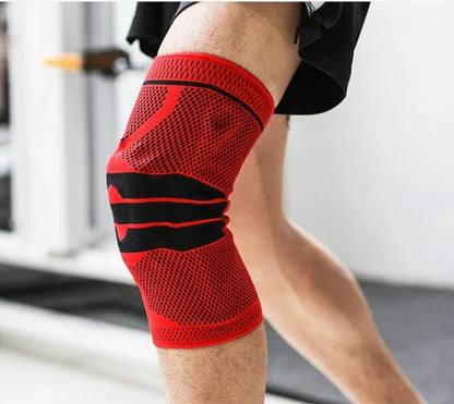 Premium knee brace sleeve made with breathable nylon fabric for sports, running, and fitness activities