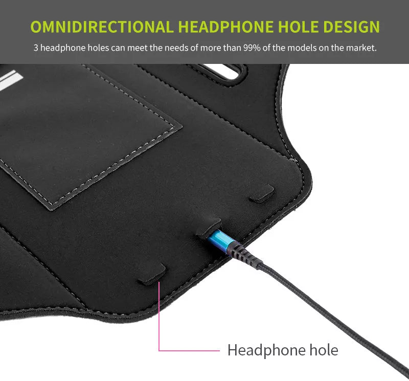 Running sports phone case arm band for iPhone 11 Pro Max X with reflective strip