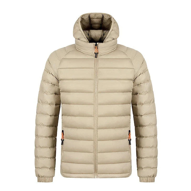 Stylish lightweight hooded jacket for men in various colors and sizes