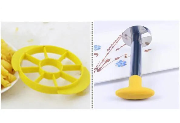 Stainless steel pineapple corer slicer kitchen tool with coloured ABS handle