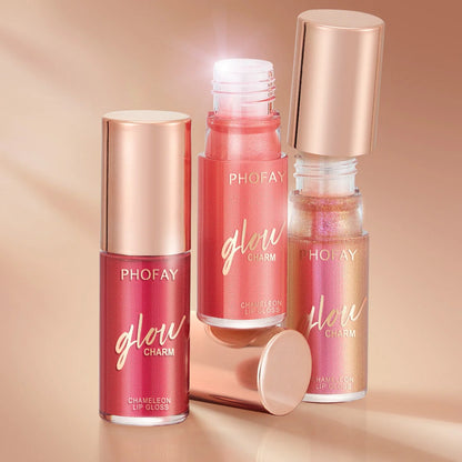 PHOFAY Shimmer Lip Gloss with moisturizing benefits and sparkling finish
