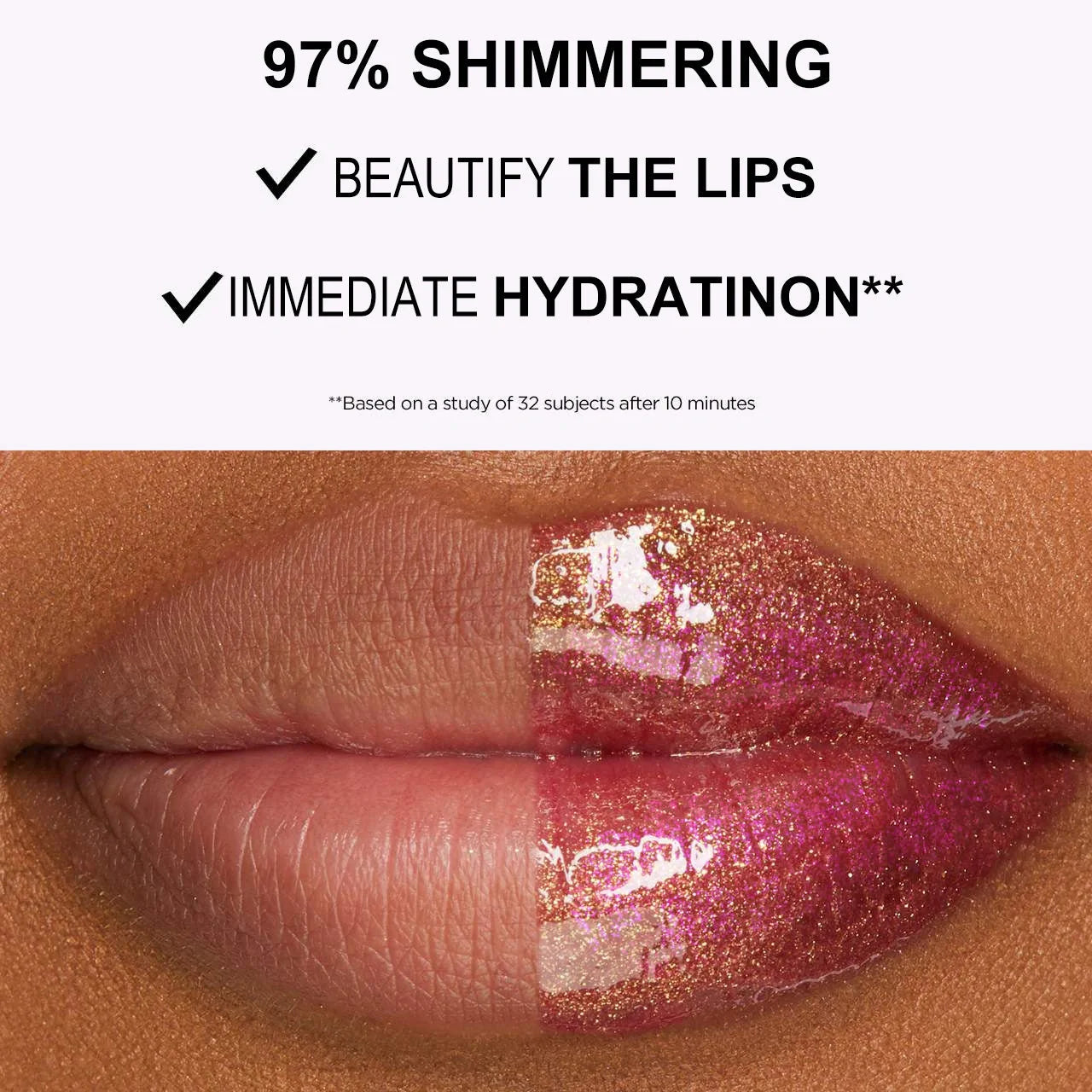 PHOFAY Shimmer Lip Gloss with moisturizing benefits and sparkling finish