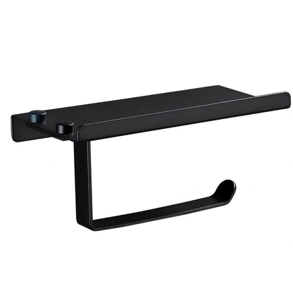 304 stainless steel bathroom organiser with phone holder, towel rack and toilet paper holder