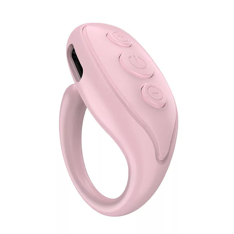 Ring Bluetooth Remote Control for Mobile Phone Self-timer in black, white, or pink