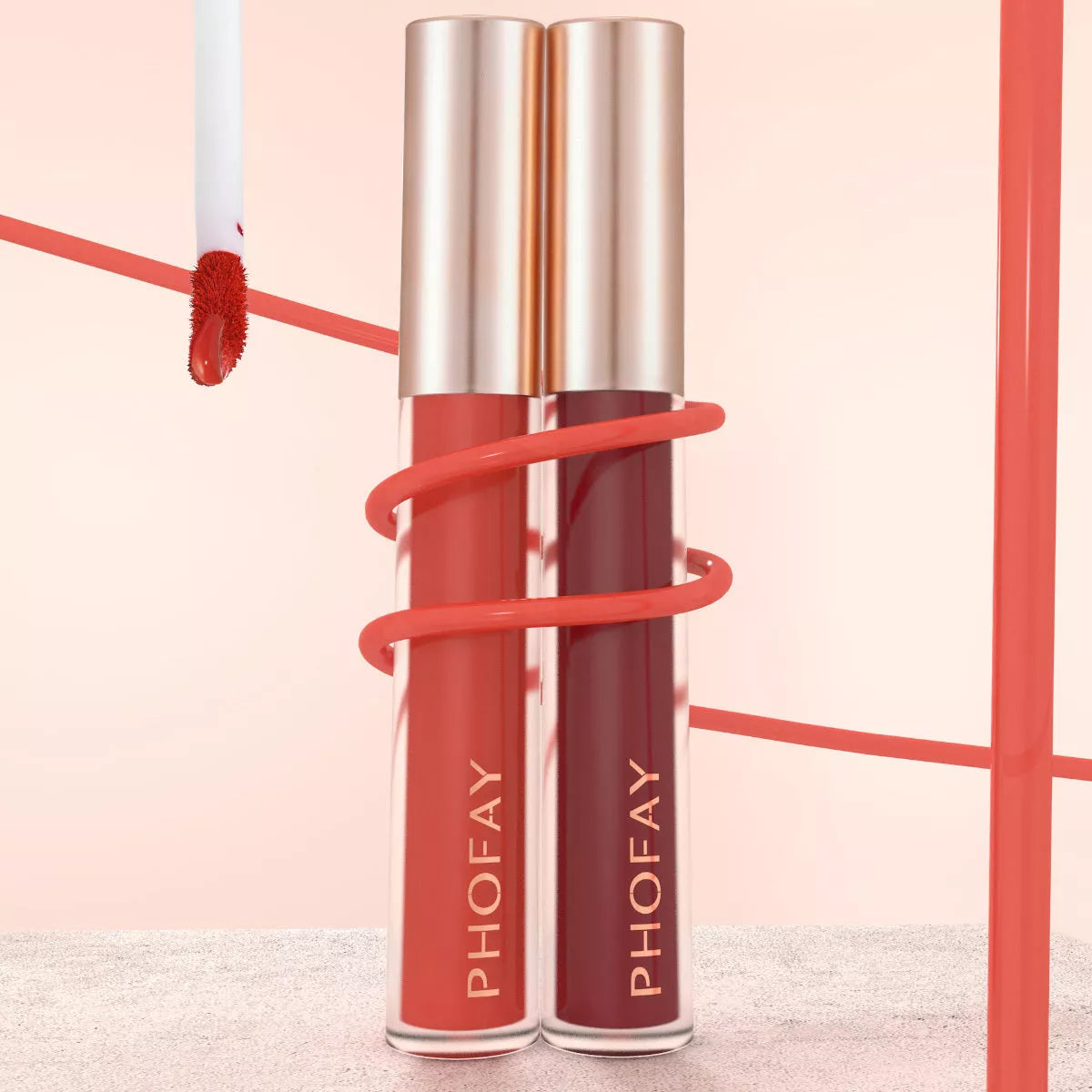 PHOFAY Non-Sticky Lip Gloss in various shades for hydrated, shiny lips