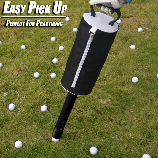 Golf ball picker with detachable plastic tube and durable nylon bag