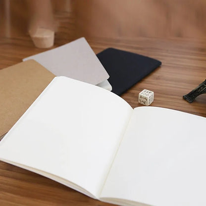 Retro plain graffiti sketchbook in black, white, cowhide colour, or grey with soft-text paper pages.