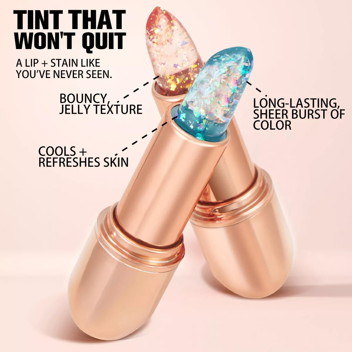 PHOFAY Moisturizing Jelly Warm Lipstick with temperature-activated color change