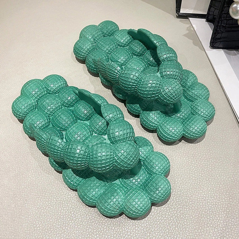 Women's PVC bubble slippers with herringbone sole in various colors