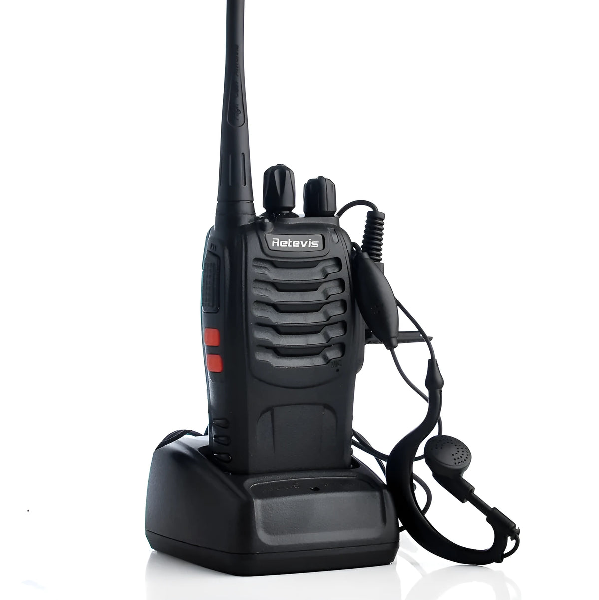 H777 black civil walkie talkie with antenna, 60x33x115mm UHF 400-470MHz two way radio