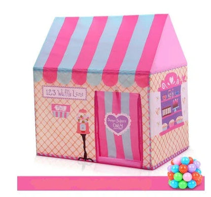 Children's play tent with transfer printing decoration measuring 120cm wide by 120cm deep by 110cm high