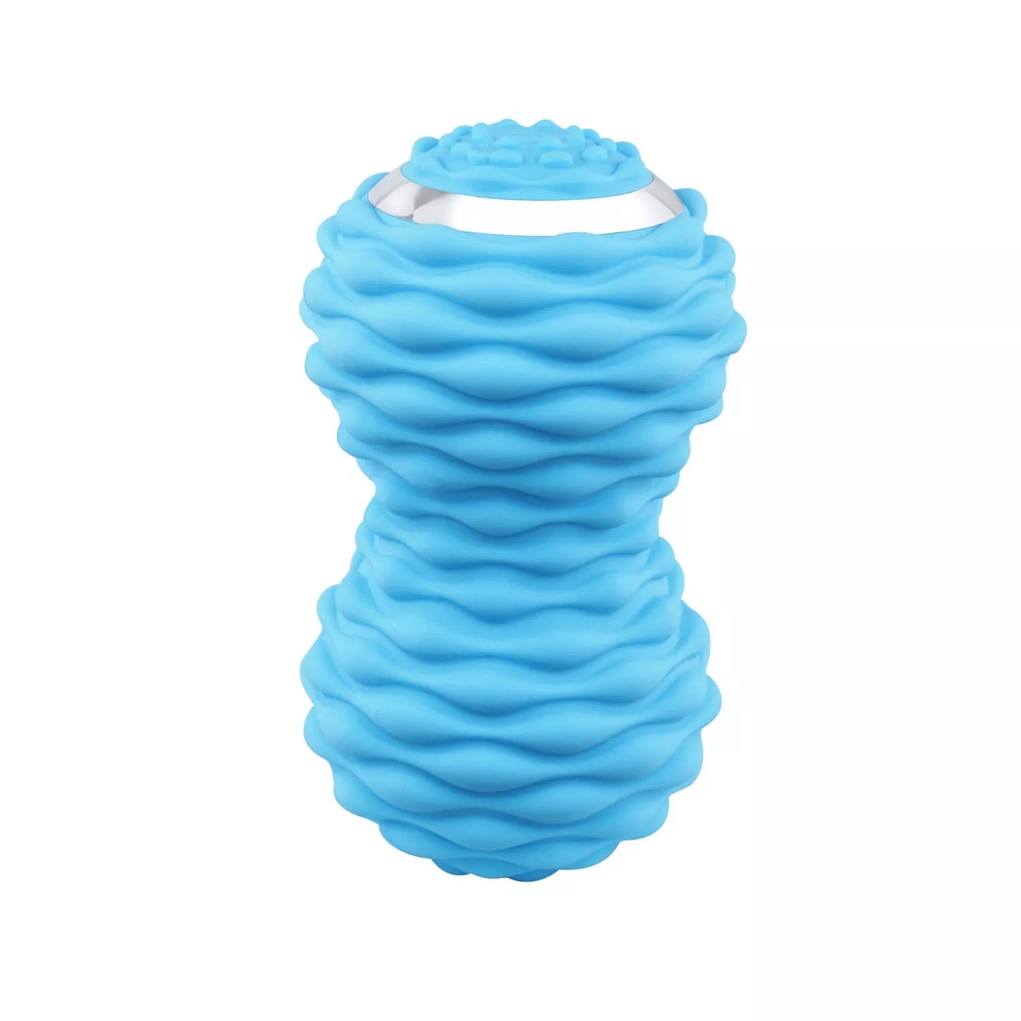 Electric peanut fascia massage ball in black, sky blue, or rose red for deep tissue relief