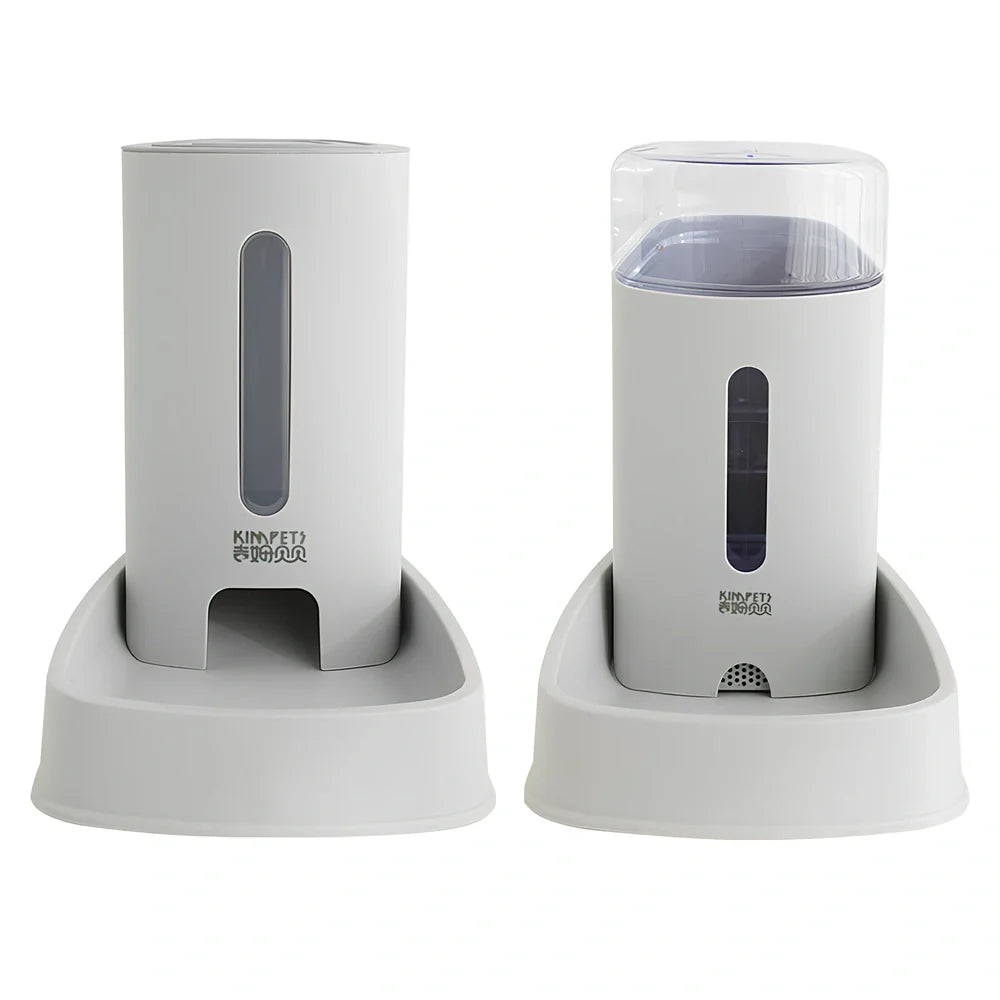 Transparent cat water fountain with 3800ml capacity in blue colour showing siphon water flow system