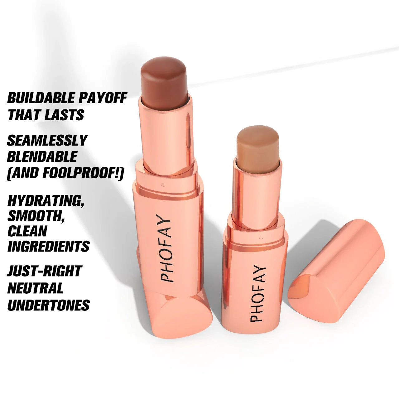 PHOFAY Contour Stick - a silky-smooth, weightless makeup essential that effortlessly sculpts and defines the face for a flawless, airbrushed complexion