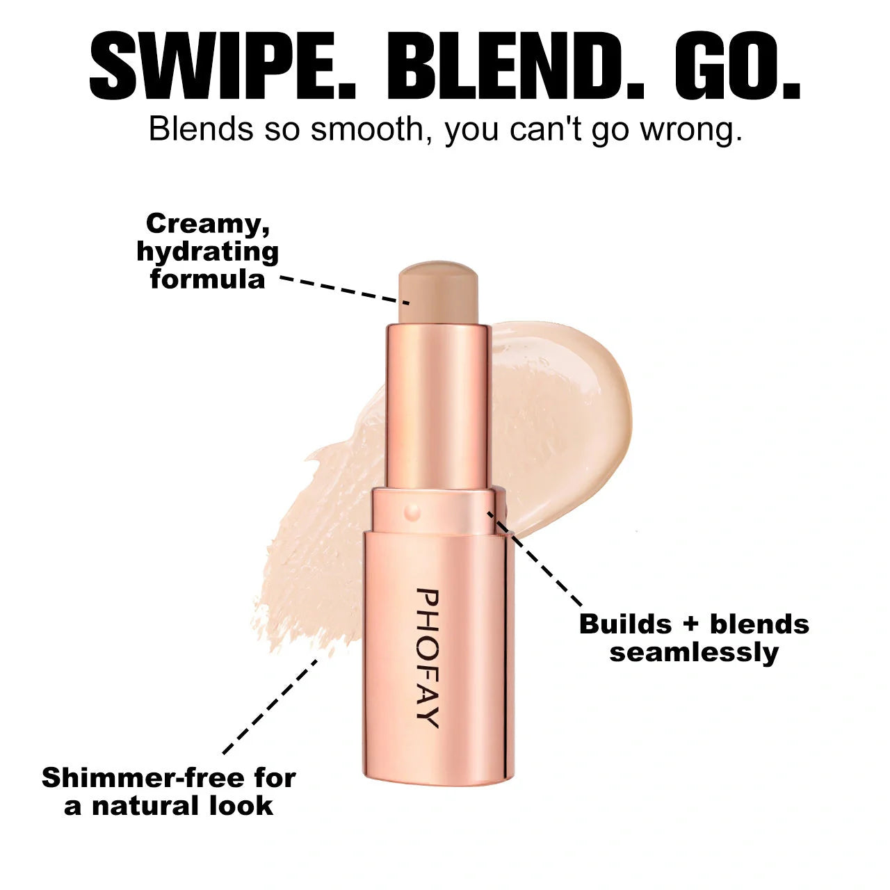 PHOFAY Contour Stick - a silky-smooth, weightless makeup essential that effortlessly sculpts and defines the face for a flawless, airbrushed complexion