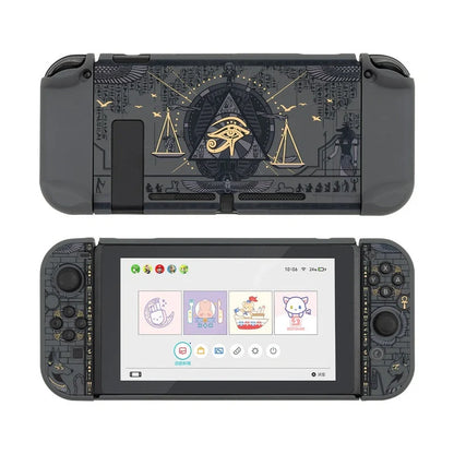 Mysterious Egypt themed Nintendo Switch Protective Shell with back grip in black