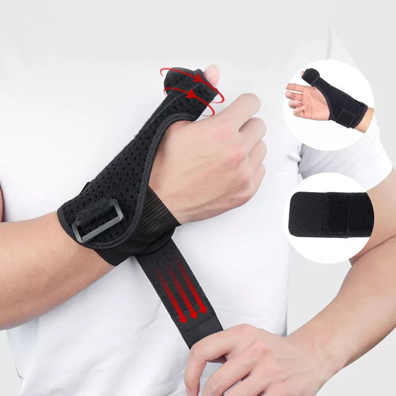 Thumb steel bar support hand guard for wrist injury recovery