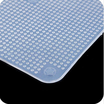 Reusable silicone stretch film covering bowl showing stretch capability and airtight seal